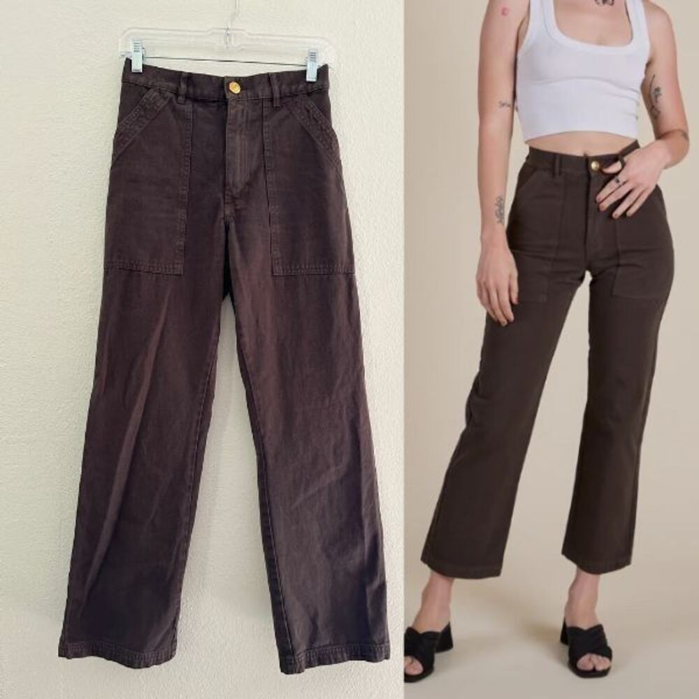 Big Bud Press Work Pant High Waisted Espresso Brown 100% Cotton Women's XS